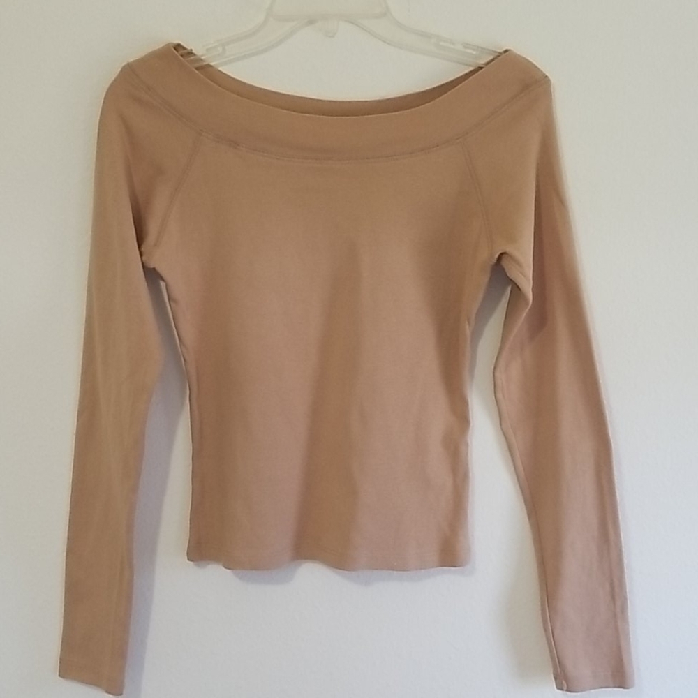 Forever 21 Crop Top Shoulderless Long Slesve Shirt